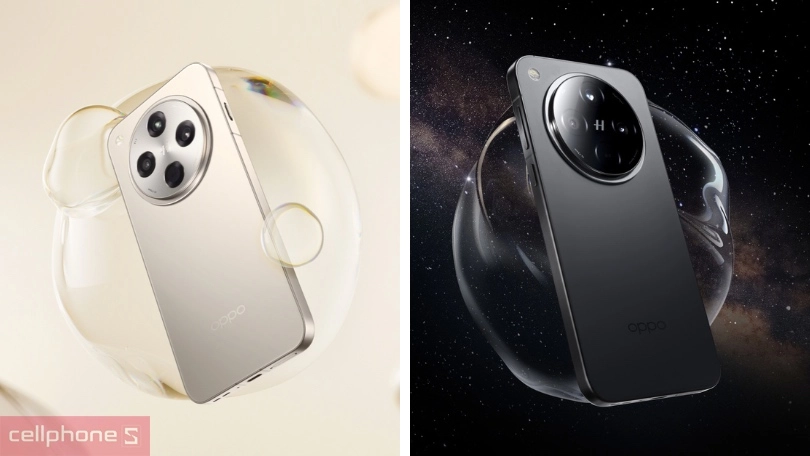 2 phiên bản màu sắc Xám Tinh Tú và Đen Vũ Trụ của OPPO Find X8