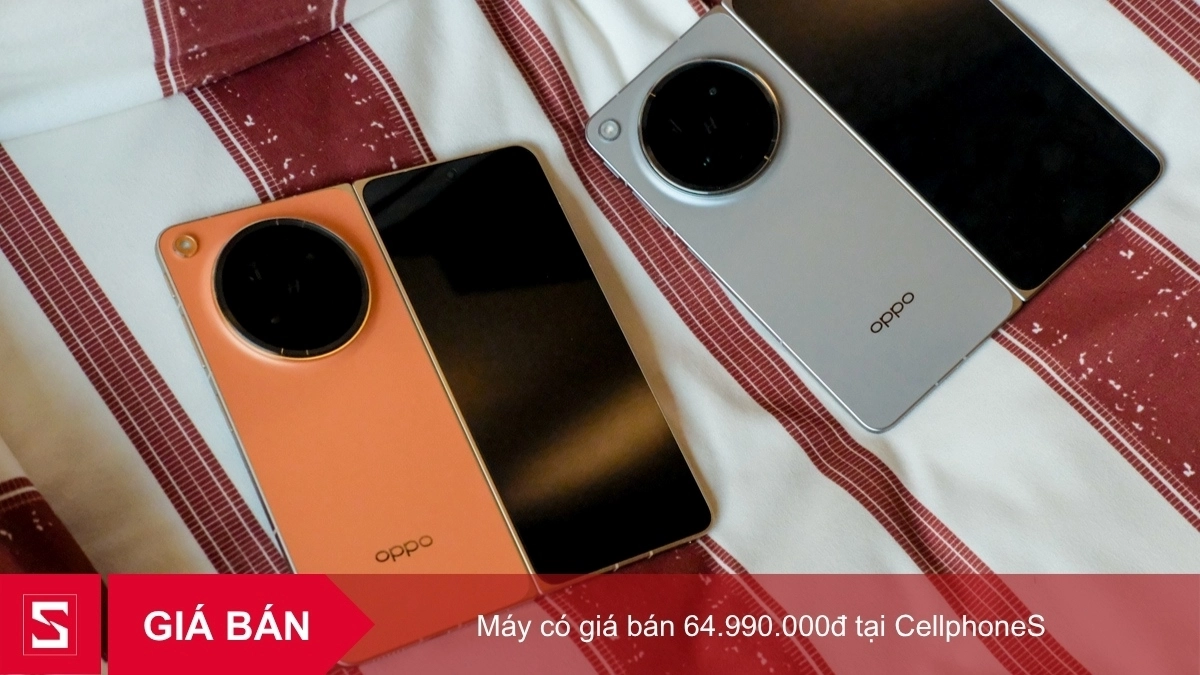 OPPO Find N6 hai màu cam và titan đặt cạnh nhau