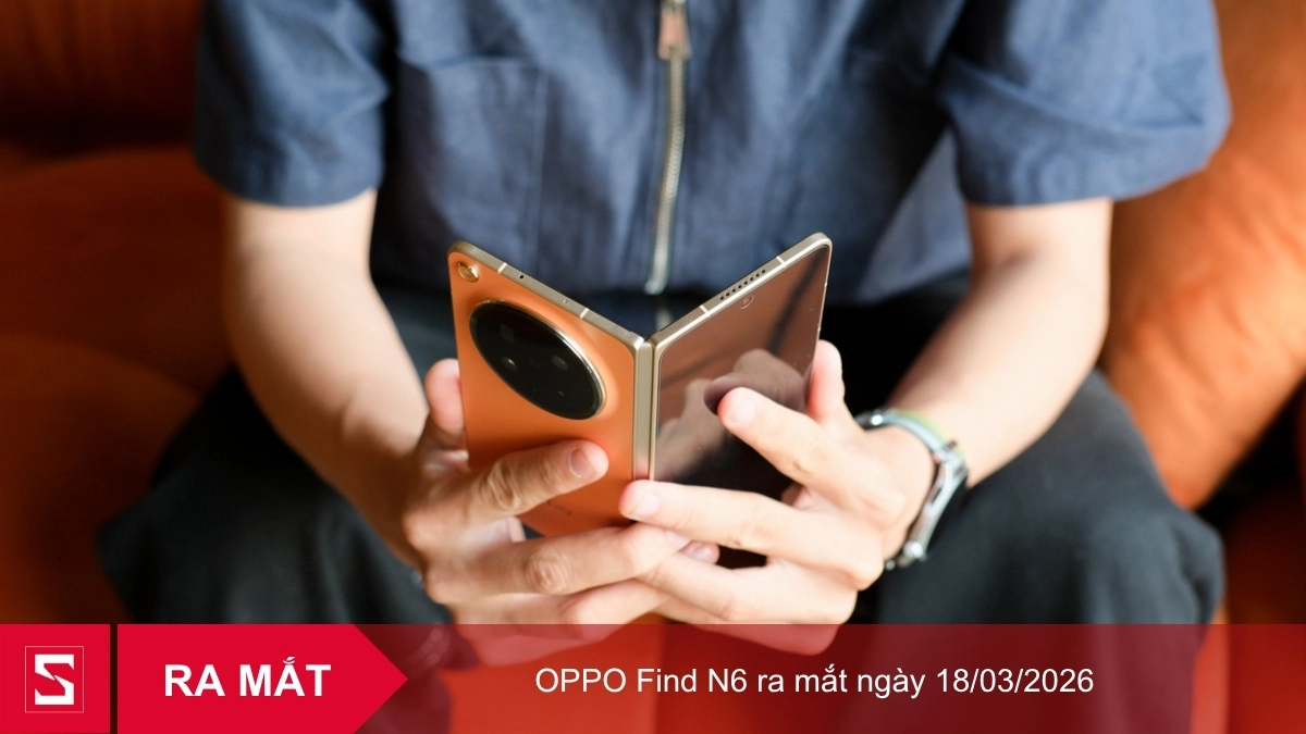Trên tay OPPO Find N6 màu cam với cụm camera tròn đặc trưng