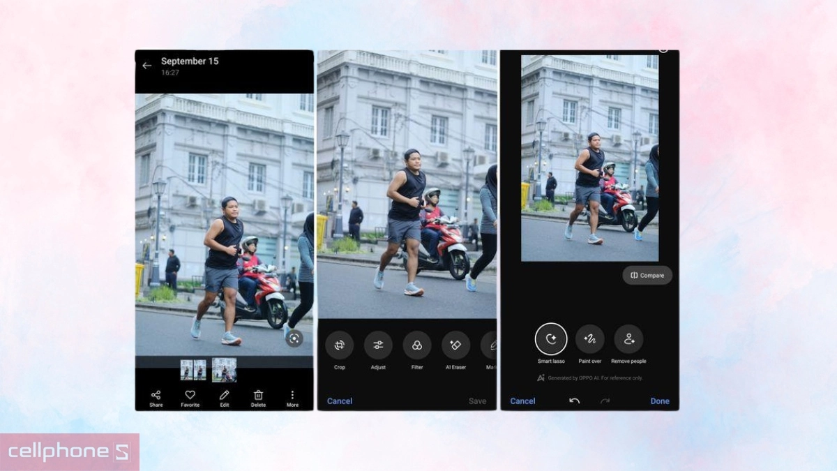 Xóa vật thể dễ dàng với AI trên OPPO Find X9 Ultra