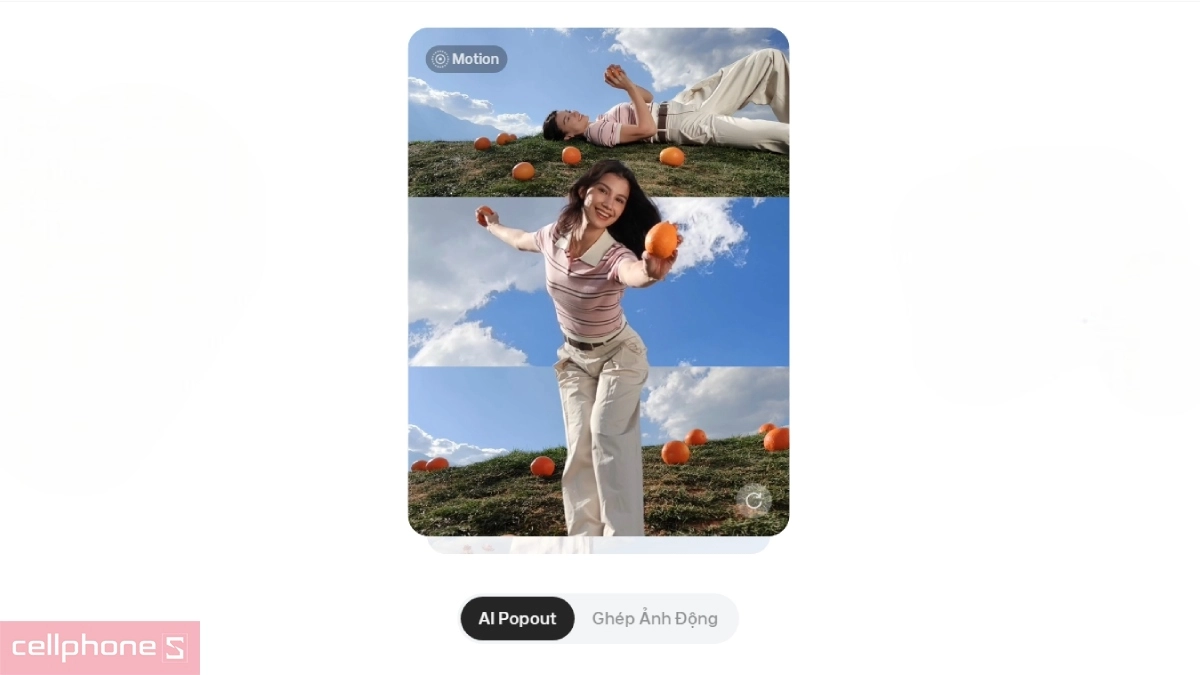 AI Popout trên OPPO Find X9s hỗ trợ tách nền chủ thể nhanh chóng