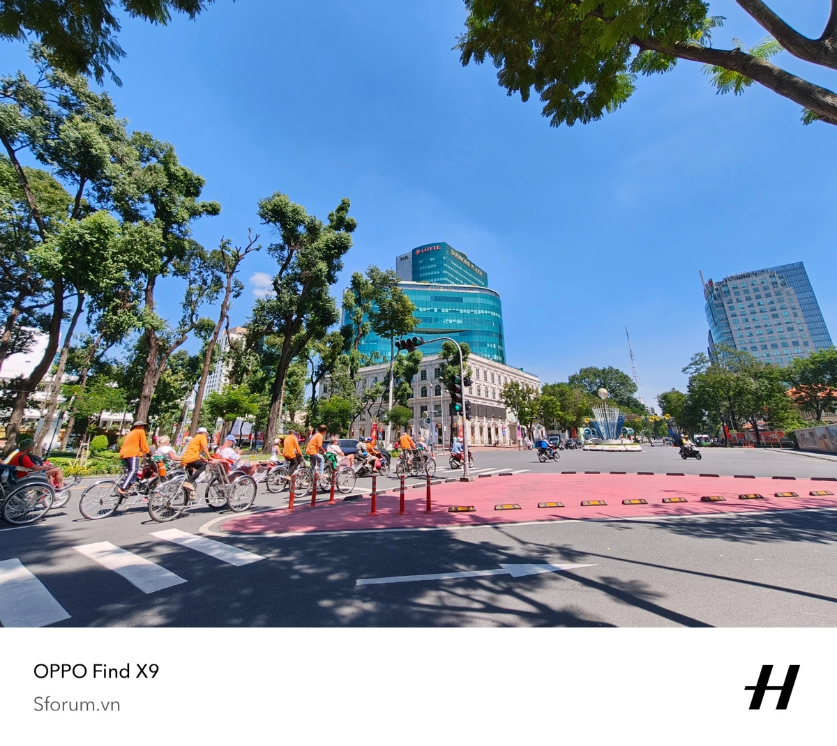 Ảnh chụp đường phố từ camera góc siêu rộng của OPPO Find X9
