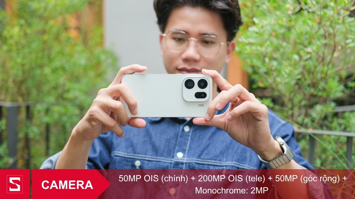Cụm 4 camera sau của Find X9 Pro tích hợp ống kính tiềm vọng 200MP giúp hình ảnh rõ nét