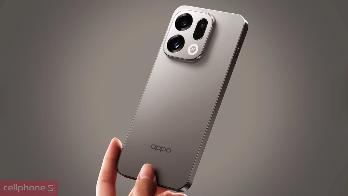 Trên tay OPPO Find X9s màu Xám với cụm camera Hasselblad 50MP và cảm biến vân tay siêu âm 3D