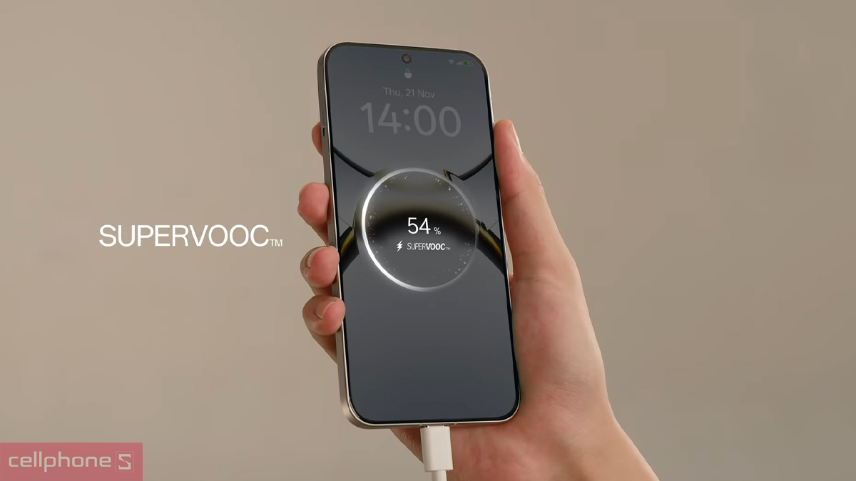 OPPO Find X hỗ trợ sạc nhanh SuperVOOC công suất cao