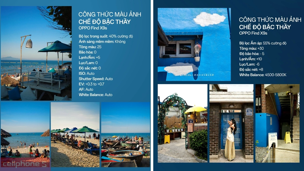 Công thức màu bậc thầy tông xanh dương phù hợp đi biển