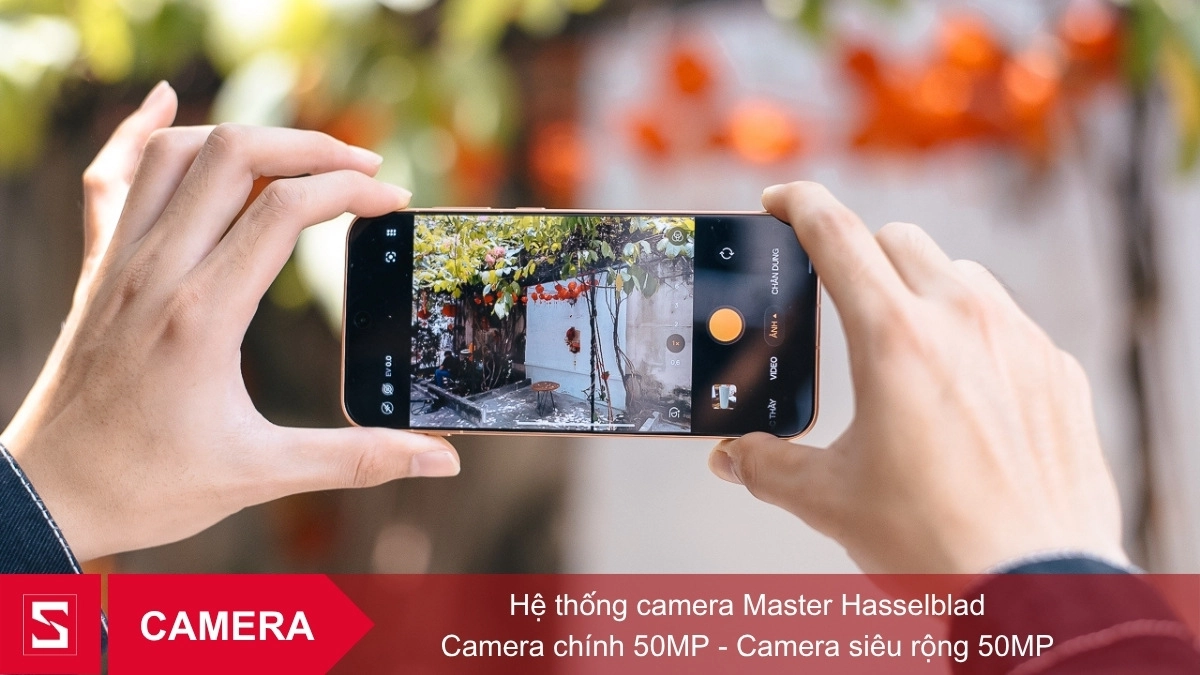 Giao diện chụp ảnh trên OPPO Find X9s với hệ thống camera Master Hasselblad 3 cảm biến 50MP