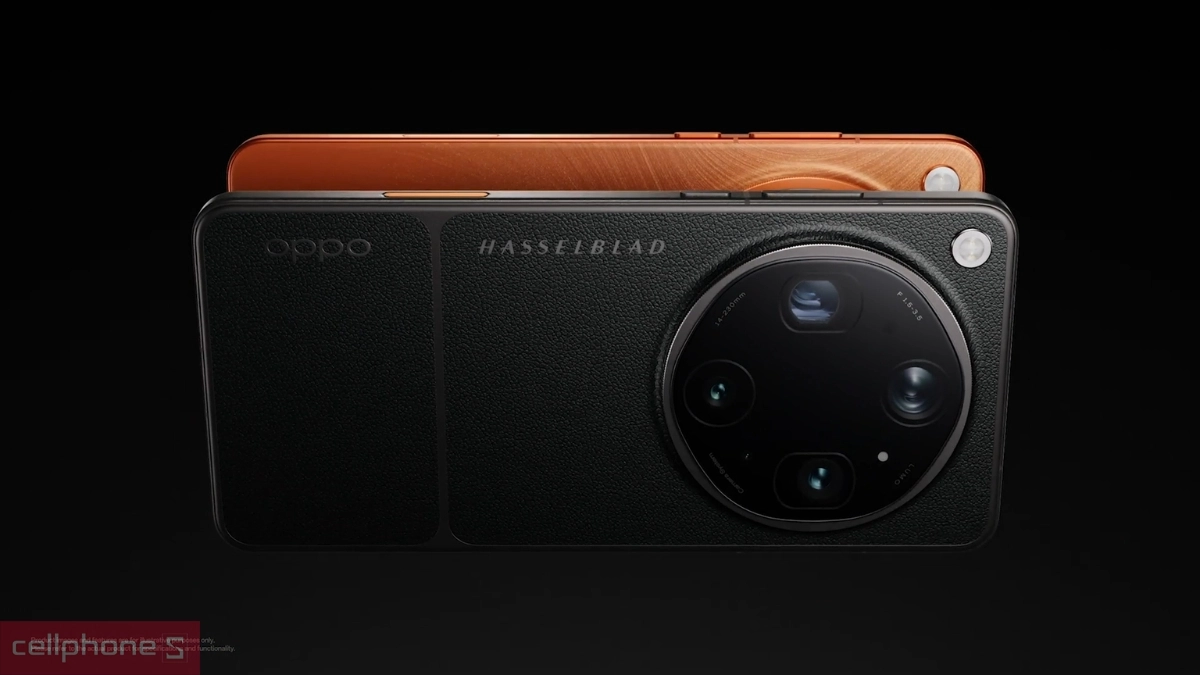 Cận cảnh thiết kế OPPO Find X9 Ultra phiên bản màu đen và cam mới nhất với cụm camera nổi bật