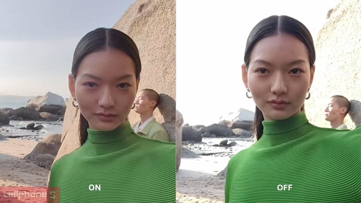 OPPO Find X5 Pro xử lý ngược sáng tốt qua camera selfie