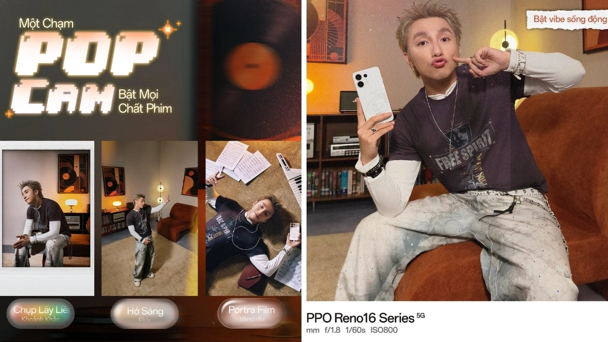 Ảnh chụp thực tế của điện thoại OPPO Reno16 F
