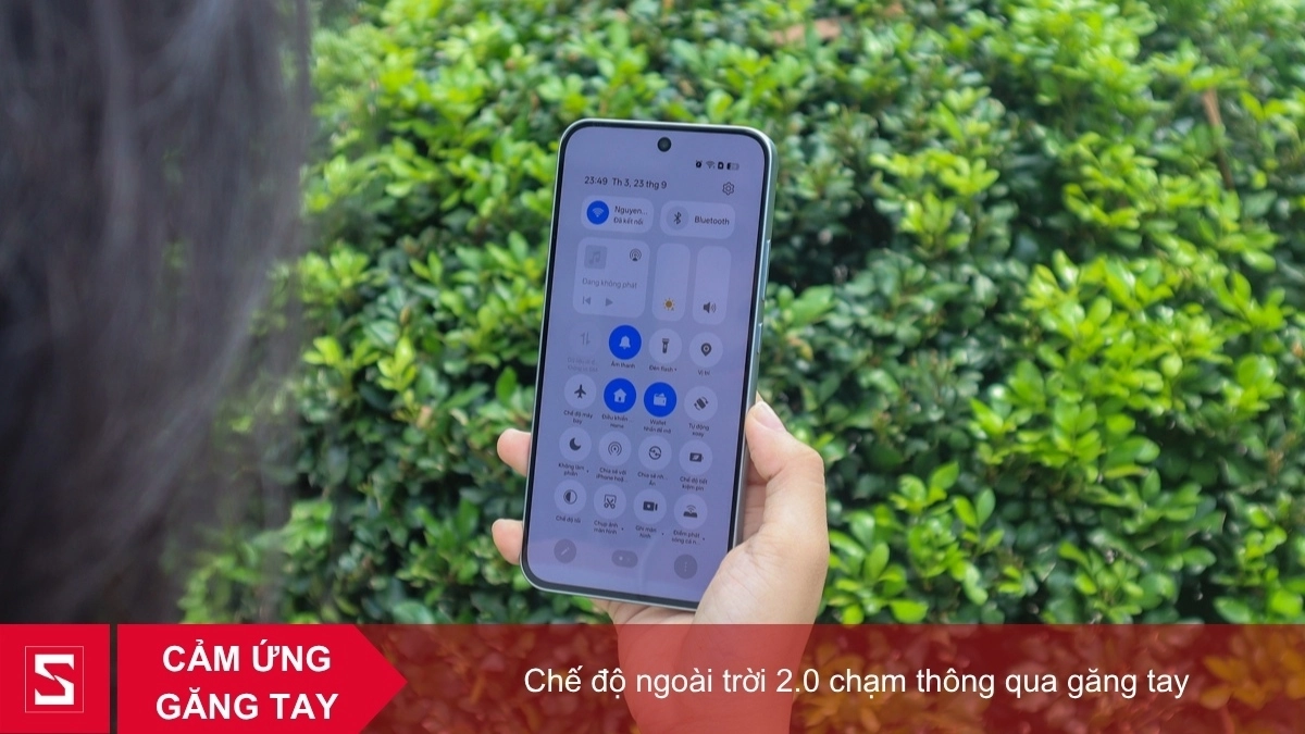 Chế độ ngoài trời 2.0, chạm thông qua găng tay