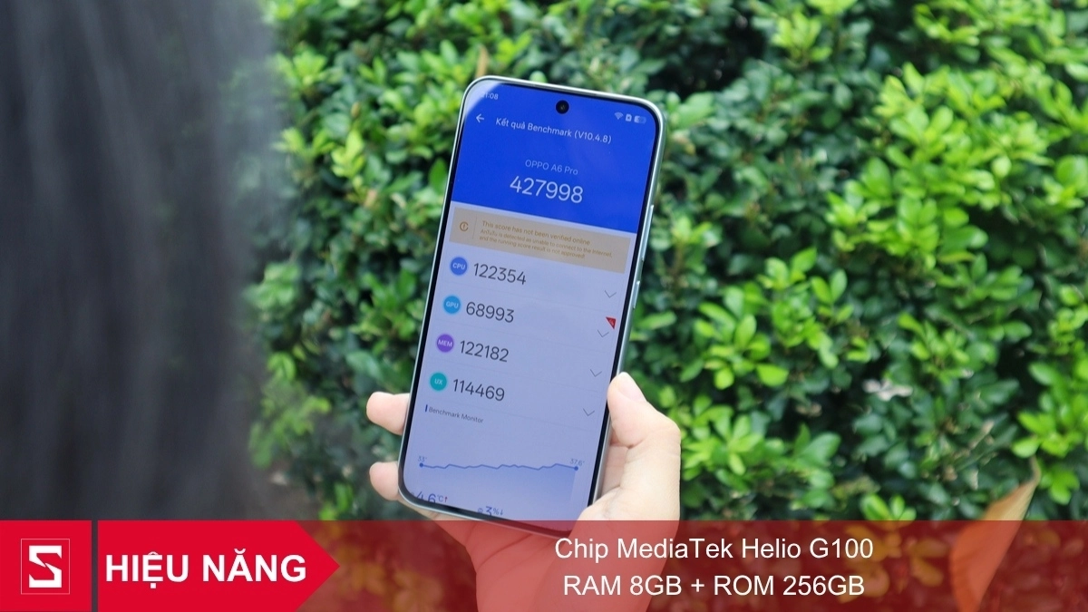 Điện thoại OPPO A6 Pro được trang bị vi xử lý MediaTek Dimensity 7300
