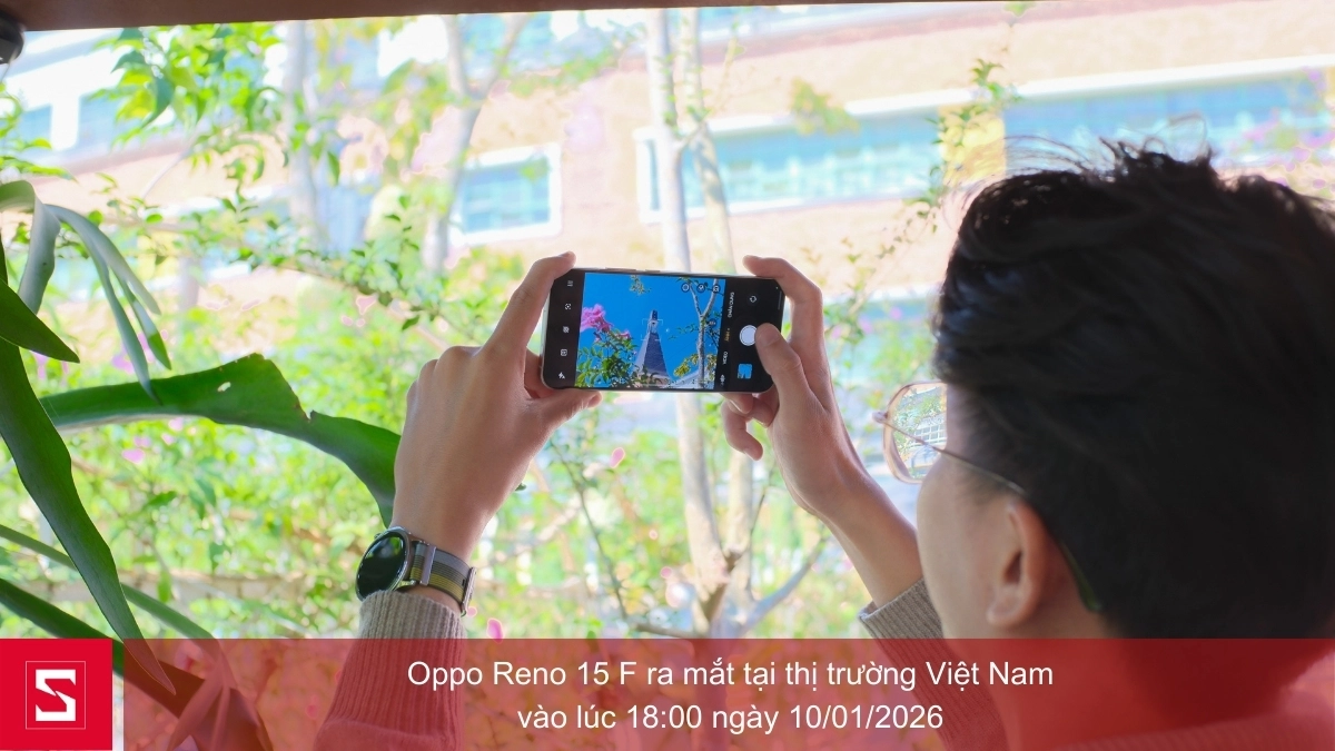 Điện thoại OPPO Reno 15 F ra mắt tại Việt Nam ngày 10/1/2026