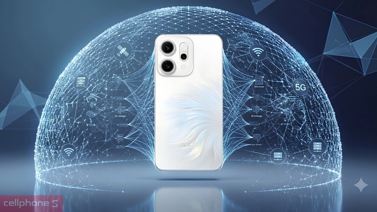 OPPO Reno14 5G tăng cường kết nối với ăng-ten vòm 360 độ