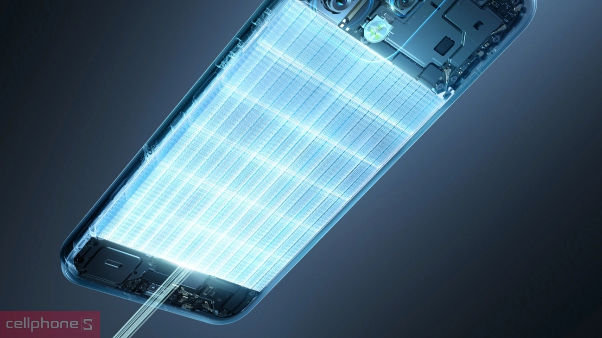 OPPO Reno14 có viên pin lớn lên đến 6000mAh, công nghệ sạc nhanh SUPERVOOC 80W đảm bảo thời lượng sử dụng dài cả ngày chỉ với một lần sạc