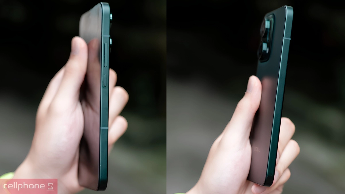 OPPO Reno14 5G thể hiện thiết kế mỏng nhẹ khi nhìn ngang