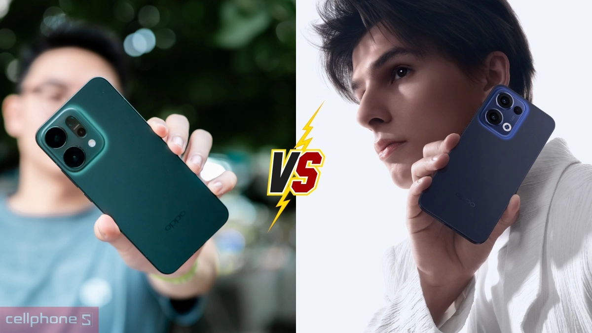 OPPO Reno14 5G được so sánh cùng Reno13 qua nhiều tiêu chí nâng cấp