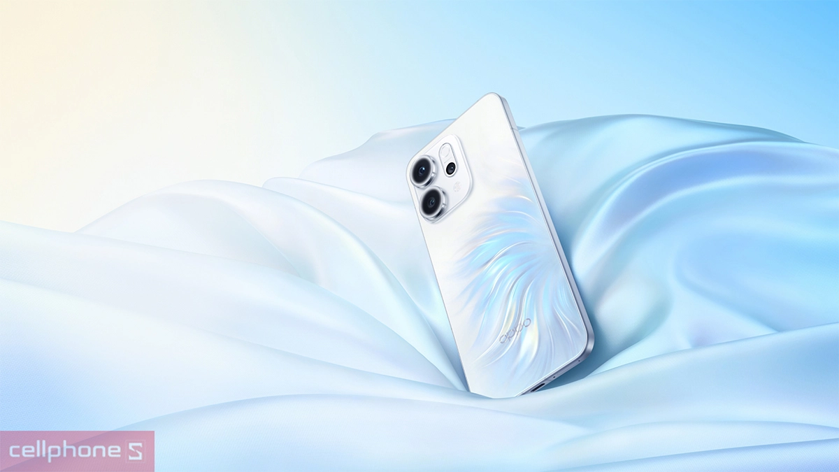 Smartphone OPPO Reno 14 có thiết kế mặt lưng kính thời thượng
