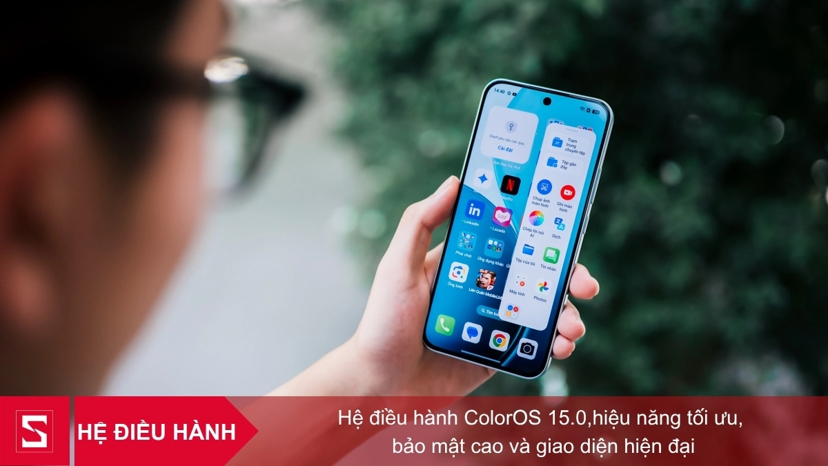 Điện thoại Reno14 F sở hữu hệ điều hành hiện đại, đa nhiệm mượt mà