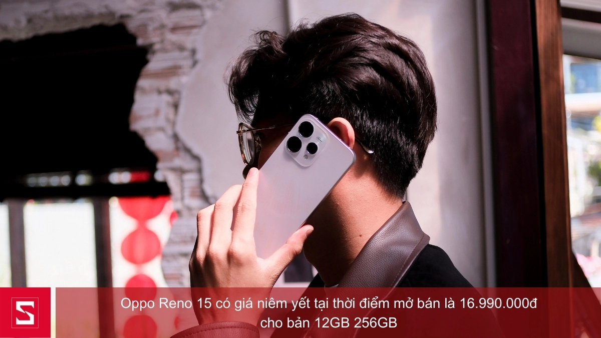 Điện thoại OPPO Reno 15 có giá khoảng 11.100.000đ đến 14.800.000đ tùy phiên bản cấu hình