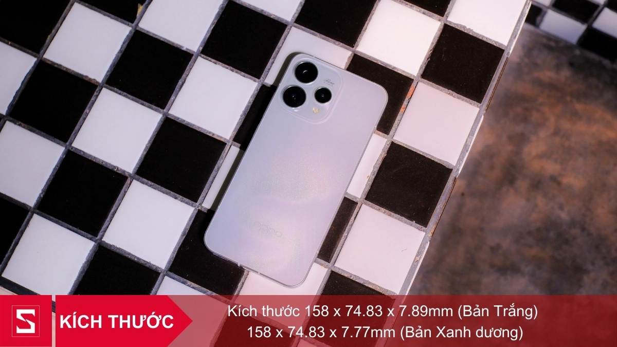 Kích thước Oppo Reno 15