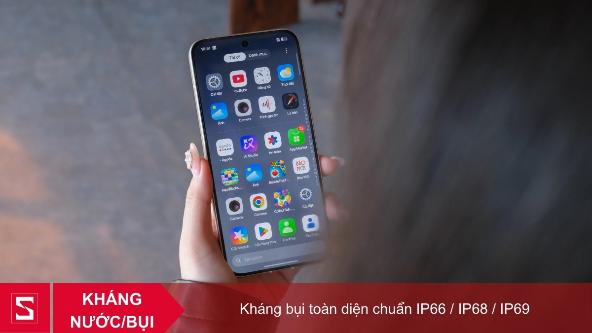 OPPO Reno 15 đạt các tiêu chuẩn IP66, IP68, IP69 kháng bụi và nước