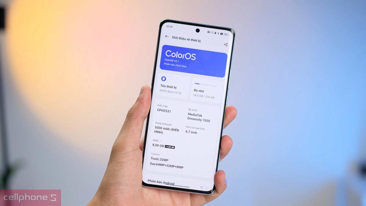 OPPO Reno10 vận hành trên nền tảng hệ điều hành Android