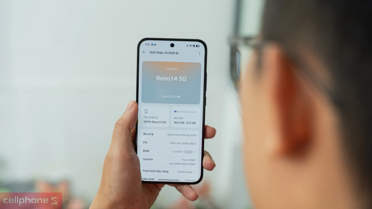 ColorOS 15 trên OPPO Reno14
