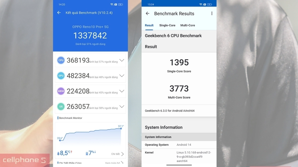OPPO Reno10 Pro Plus+ đạt điểm hiệu năng AnTuTu và Geekbench tham khảo