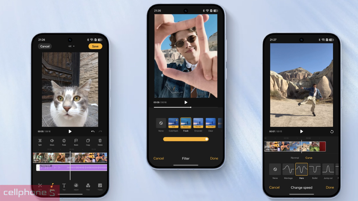Tính năng chỉnh sửa và biên tập video chuyên nghiệp ngay trên màn hình điện thoại OPPO Reno 16F Tính năng chỉnh sửa và biên tập video chuyên nghiệp ngay trên màn hình điện thoại OPPO Reno 16F