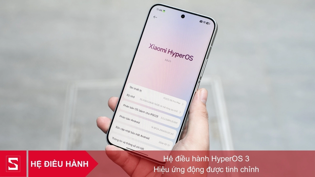 Trải nghiệm tối ưu với HyperOS 3 bảo mật vân tay