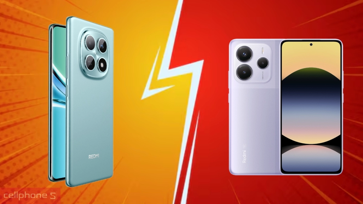 So sánh điện thoại Xiaomi Redmi Note 15 5G với Note 14 5G