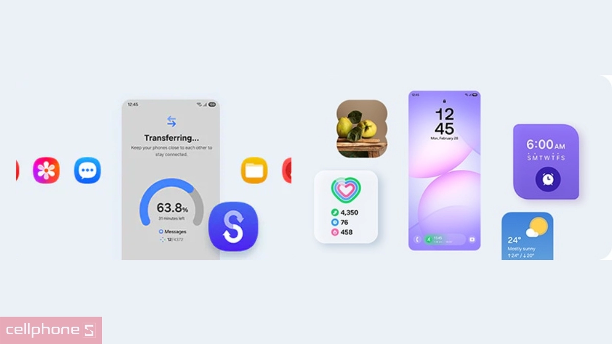 Tiện ích Smart Switch và Quick Share