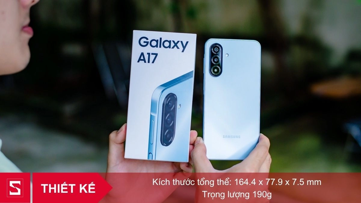 Điện thoại Samsung Galaxy A17 nổi bật với diện mạo tối giản, hiện đại
