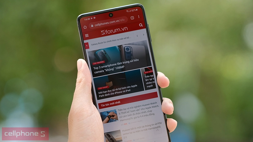 Bộ vi xử lý Qualcomm Snapdragon 765, bộ nhớ trong 256GB, Ram 8GB