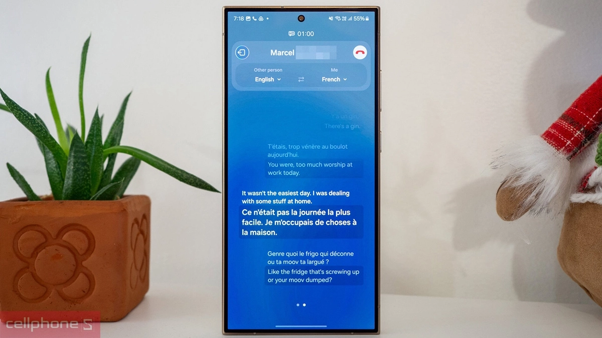 Phiên dịch trực tiếp trên S24 Ultra