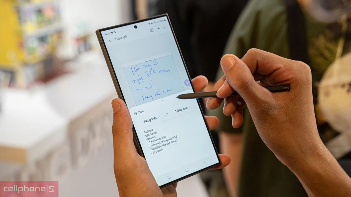 Trợ lý note trên S24 Ultra
