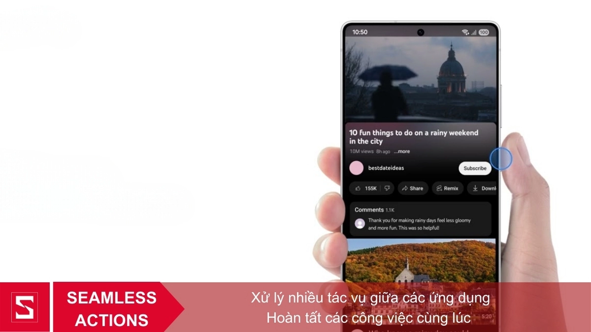 Samsung S25 FE được trang bị tính năng Seamless Actions