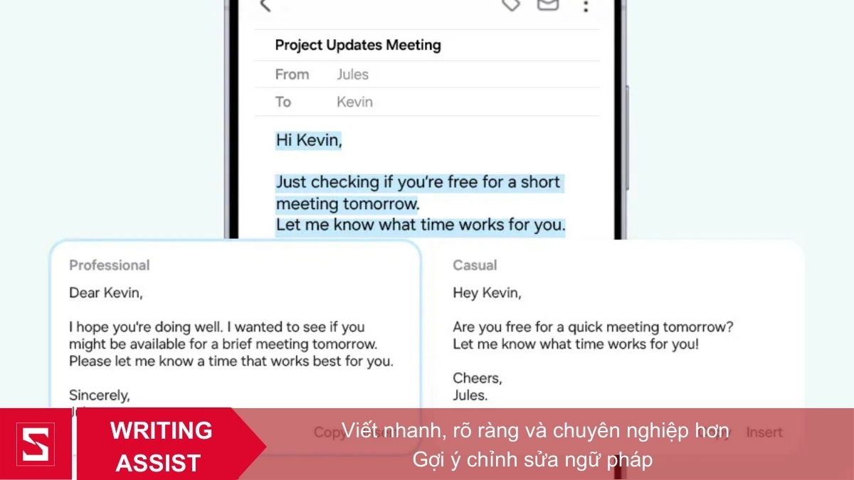 Writing Assist trên Samsung Galaxy S25 FE