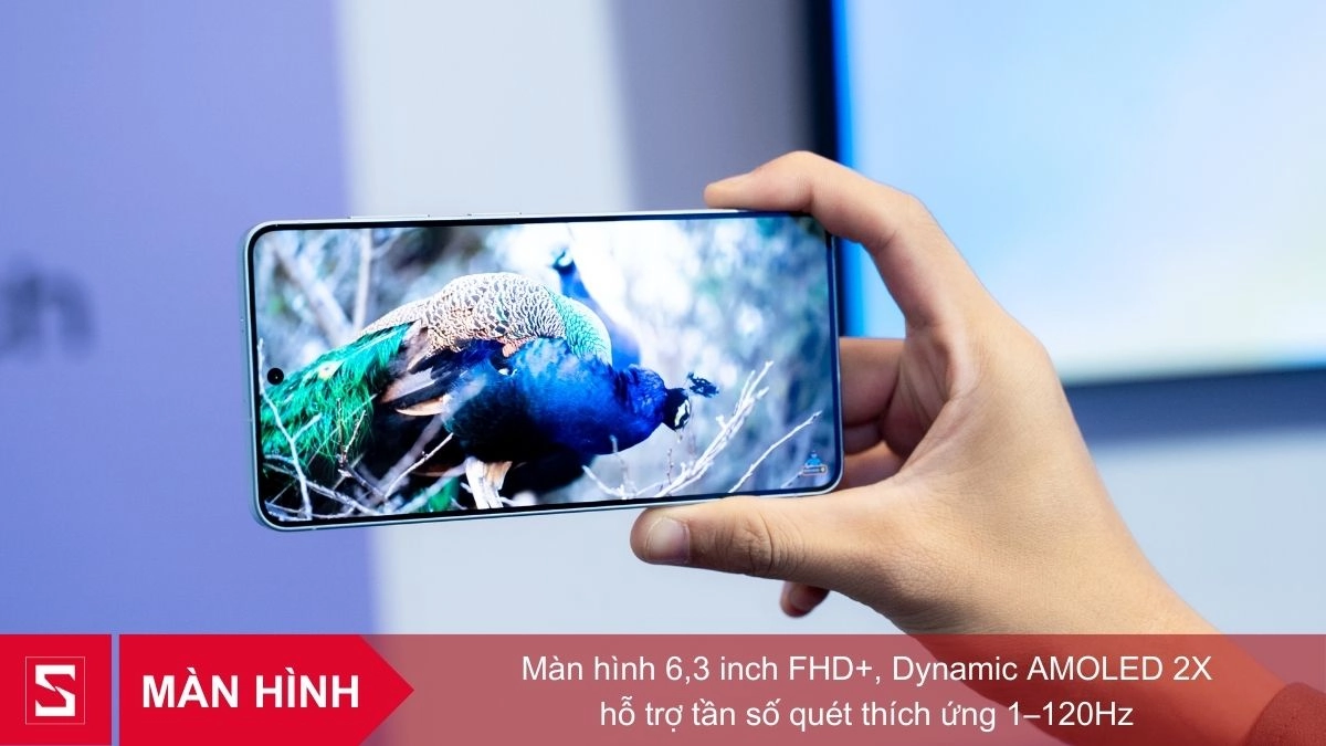 Màn hình 6.3 inch FHD+, Dynamic AMOLED 2X hiển thị mượt mà