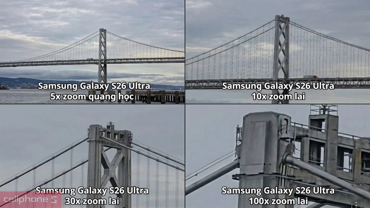 Khả năng zoom vượt trội trên Samsung Galaxy S26 Ultra