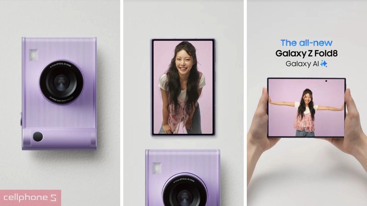 Samsung Galaxy Z Fold 8 hỗ trợ quay phim UHD 8K