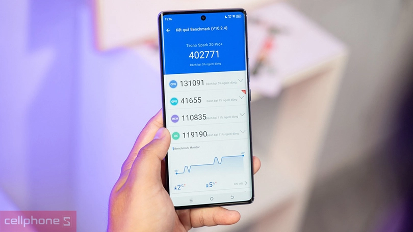 Hiệu năng điện thoại Tecno Spark 20 Pro Plus