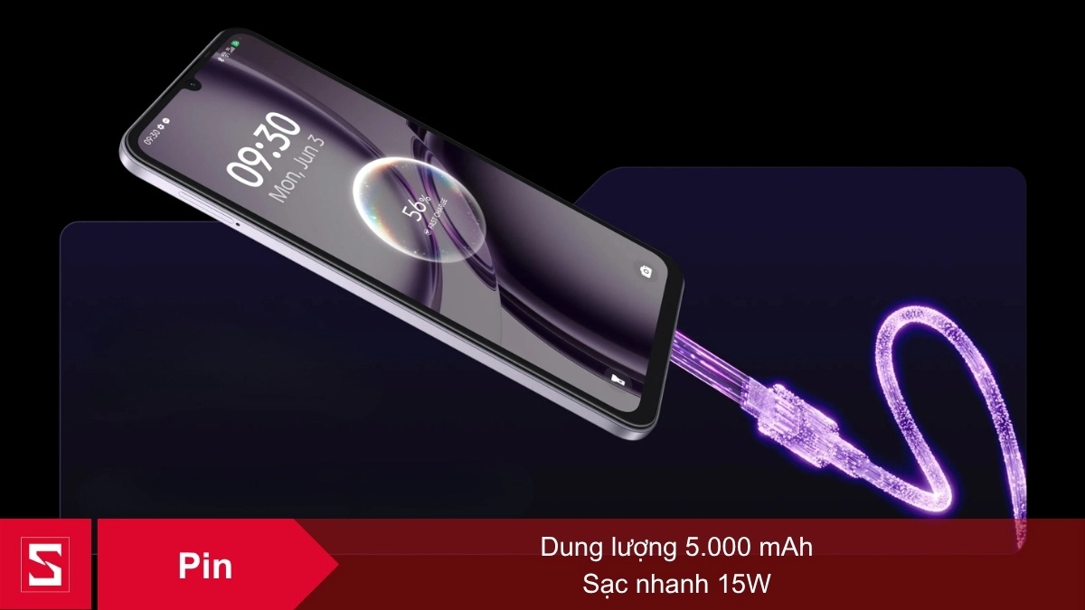 Pin 5.000 mAh, sạc nhanh 15W