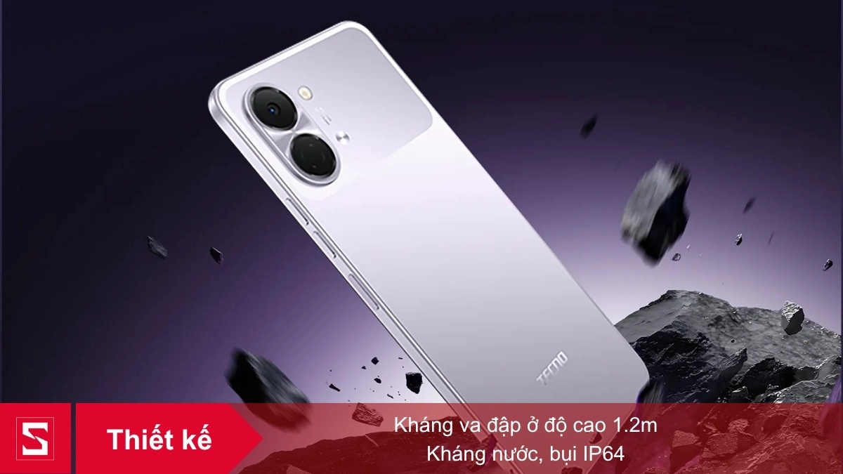 Thiết kế bền bỉ, kháng nước IP64