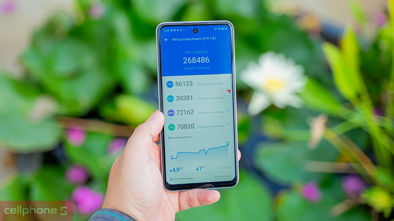 Hiệu năng điện thoại Tecno SPark 20