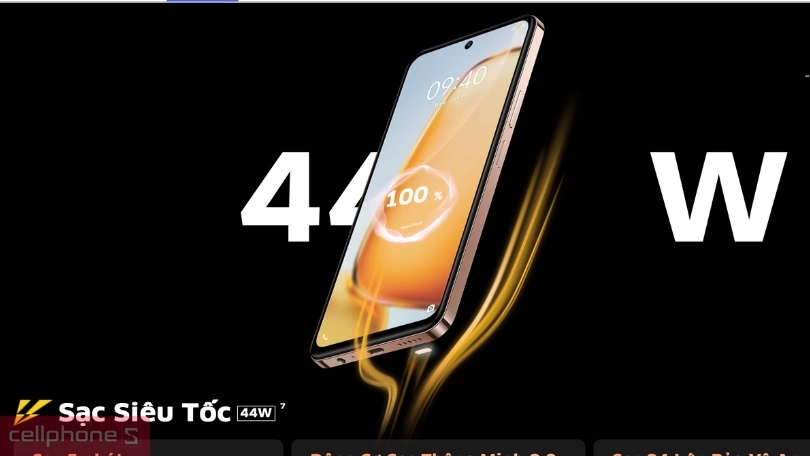 Pin vivo Y28 lớn, hỗ trợ sạc nhanh