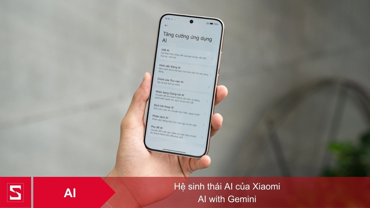 Hệ sinh thái AI, Google gemini trên Xiaomi 15T 5G