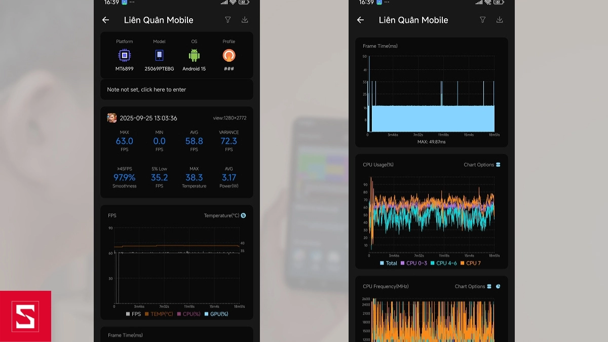 hiệu năng Xiaomi Mi 15T khi chơi Liên quân