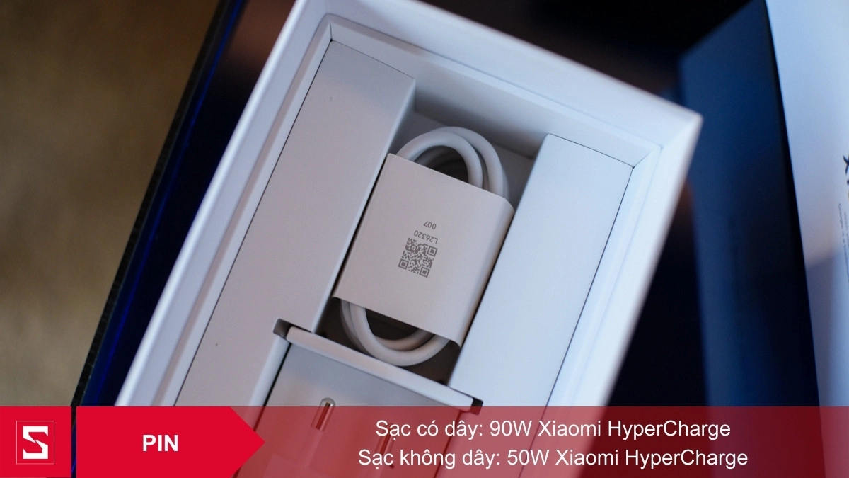 Sạc có dây 90W, không dây 50W